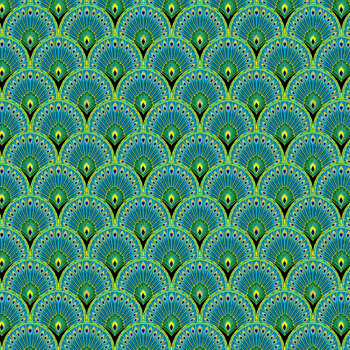 Noble Plume PLUME-CM4500 Geo Feather Fans by Chong-A Hwang for Timeless Treasures Fabrics