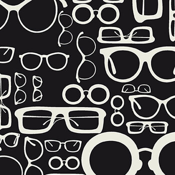 Ampersand PWZC011.CHARCOAL Specs Charcoal by Zen Chic for FreeSpirit Fabrics
