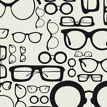 Ampersand PWZC011.NEWSPAPER Specs Newspaper by Zen Chic for FreeSpirit Fabrics