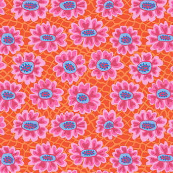 Bits & Bobs PWBM116.RED SM Flower Net Red by Brandon Mably for FreeSpirit Fabrics
