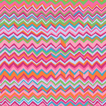 Bits & Bobs PWBM111.PINK SM Zig Zag Pink by Brandon Mably for FreeSpirit Fabrics