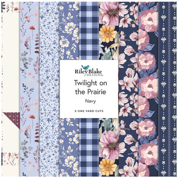 Twilight on the Prairie  One Yard Bundle Navy Modern Prairie for Riley Blake Designs