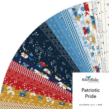 Patriotic Pride  2.5" Rolie Polie Sandy Gervais for Riley Blake Designs