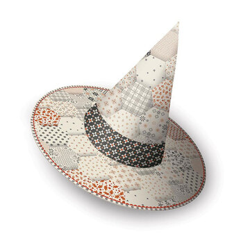 Pumpkin & Licorice HD18805-PANEL Witch Hat Panel by Lori Holt for Riley Blake Designs