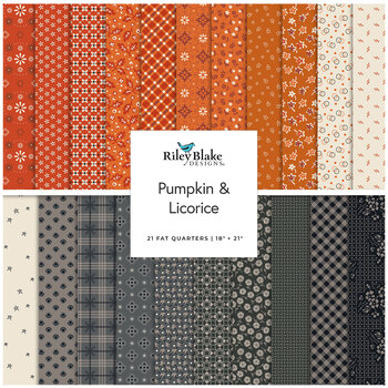 Pumpkin & Licorice  Fat Quarter Bundle Lori Holt for Riley Blake Designs