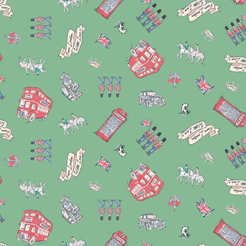 From London, With Love C18995-GREEN by Cath Kidston for Riley Blake Designs