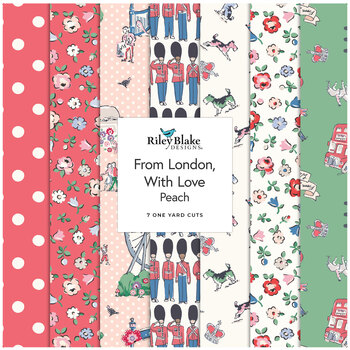 From London, With Love  One Yard Peach Bundle Cath Kidston for Riley Blake Designs