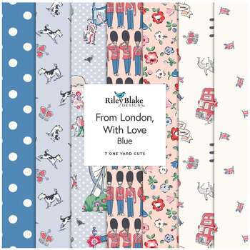 From London, With Love  One Yard Light Blue Bundle Cath Kidston for Riley Blake Designs