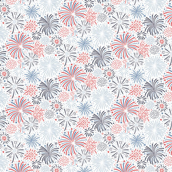 Hooray for the USA C18692-WHITE by Dani Mogstad for Riley Blake Designs