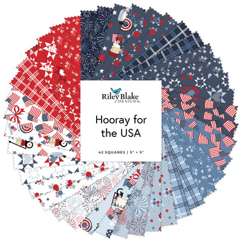 Hooray for the USA  5" Stacker Dani Mogstad for Riley Blake Designs