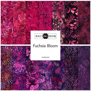 Bali Batiks - Fuchsia Bloom  Yardage by Hoffman Fabrics