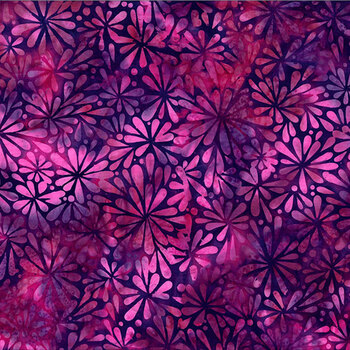 Bali Batiks - Fuchsia Bloom Y2709-438 Crocus by Hoffman Fabrics