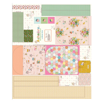 Ashmere P18899-PINK Backpack Panel Pink by Minki Kim for Riley Blake Designs
