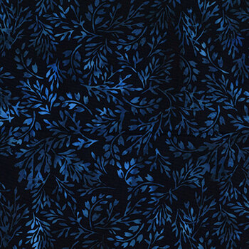Bali Batiks - Morning Glory Y2697-215 Black Blue by Hoffman Fabrics