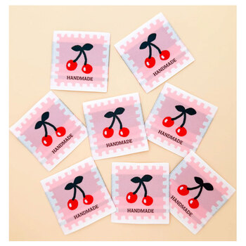 Sew In Labels - Cherry - Pink - 8ct