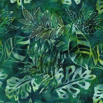 Bali Batiks - Deep Blue Reefs Y2691-141 Pine by Hoffman Fabrics