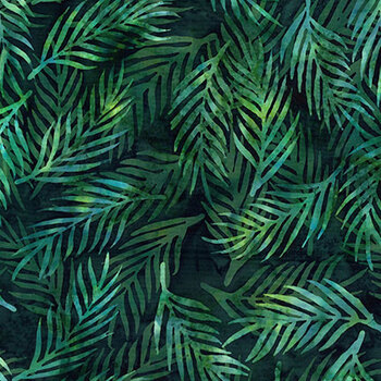 Bali Batiks - Deep Blue Reefs Y2692-178 Leaf by Hoffman Fabrics