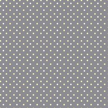Buzzin' Blooms 39941-915 Polka Dots Dark Gray by Susan Winget for Wilmington Prints
