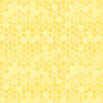 Buzzin' Blooms 39942-555 Honeycomb Texture Yellow by Susan Winget for Wilmington Prints