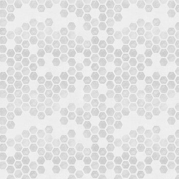 Buzzin' Blooms 39942-909 Honeycomb Texture Gray by Susan Winget for Wilmington Prints