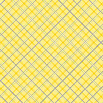 Buzzin' Blooms 39943-559 Plaid Yellow by Susan Winget for Wilmington Prints