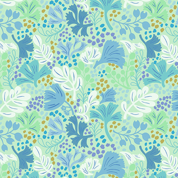 Anacapa Isle A-10493-G Fronds Seafoam by Nancy Rink for Andover Fabrics