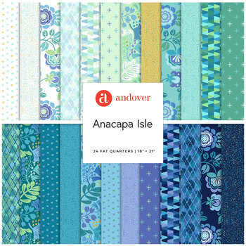 Anacapa Isle  Fat Quarter Bundle Nancy Rink for Andover Fabrics