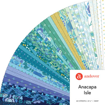 Anacapa Isle  2.5" Strips Nancy Rink for Andover Fabrics