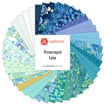 Anacapa Isle  5" Squares Nancy Rink for Andover Fabrics