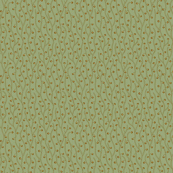 Practical Magic A-290-G Spiring Sprouts Bay Leaf by Laundry Basket Quilts for Andover Fabrics