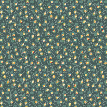 Practical Magic A-284-T Vine Teal by Laundry Basket Quilts for Andover Fabrics