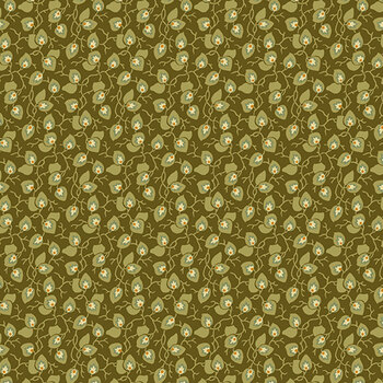 Practical Magic A-284-G Vine Olive by Laundry Basket Quilts for Andover Fabrics