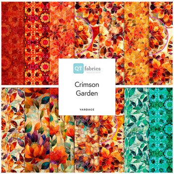 Crimson Garden  Yardage by Morris Creative Group for QT Fabrics