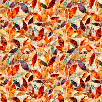 Crimson Garden 32356-X Mosaic Leaves by Morris Creative Group for QT Fabrics