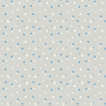 Midnight Garden A-10297-N Moonlit Petals Dusty Grey by Stacie Mar for Andover Fabrics