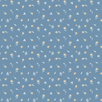 Midnight Garden A-10297-LB Moonlit Petals Harvest Blue by Stacie Mar for Andover Fabrics