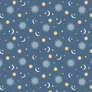 Midnight Garden A-10296-B Celestial Waltz Midnight Blue by Stacie Mar for Andover Fabrics