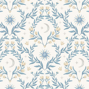 Midnight Garden A-10293-L Lunar Flourish Soft Ivory by Stacie Mar for Andover Fabrics