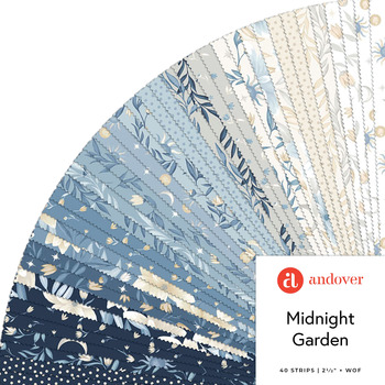 Midnight Garden  2.5" Strips Stacie Mar for Andover Fabrics