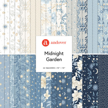 Midnight Garden  10" Squares Stacie Mar for Andover Fabrics