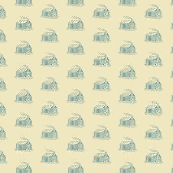 Plum Creek A-10691-T Log Cabin Sky by Little House on the Prairie for Andover Fabrics