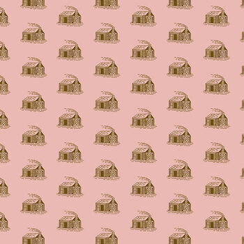 Plum Creek A-10691-E Log Cabin Blush by Little House on the Prairie for Andover Fabrics