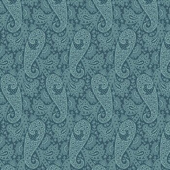 Plum Creek A-10686-T Formal Teal by Little House on the Prairie for Andover Fabrics