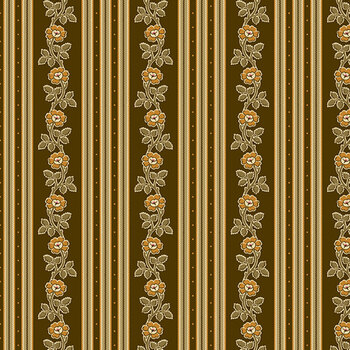 Plum Creek A-10685-N Dakota Stripe Walnut by Little House on the Prairie for Andover Fabrics
