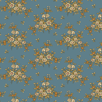 Plum Creek A-10684-B Caroline Teal by Little House on the Prairie for Andover Fabrics