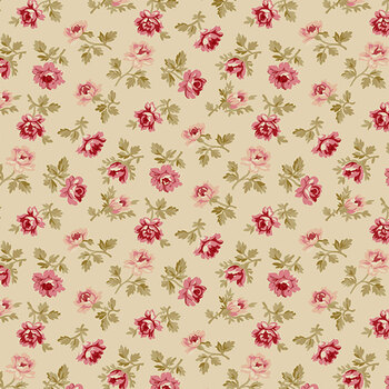 Plum Creek A-10683-R Wild Rose Rose by Little House on the Prairie for Andover Fabrics