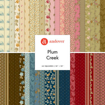 Plum Creek  10" Squares Little House on the Prairie for Andover Fabrics