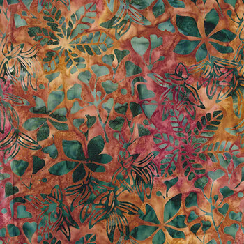 The Zen Garden 82304-35 Flowers & Grass Brown by Banyan Batiks for Northcott Fabrics