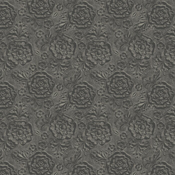 A Rose is a Rose R652224D-CHARCOAL Tin Roof by The Smithsonian for Marcus Fabrics