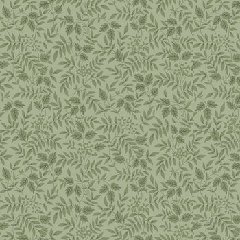 A Rose is a Rose R652229D-GREEN Leaf by The Smithsonian for Marcus Fabrics